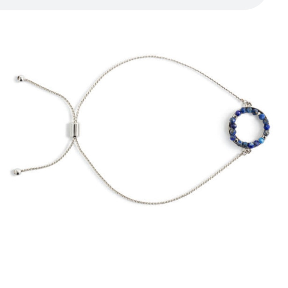 ✅DEMDACO CIRCLE OF LIFE BRACELET BLUE/SILVER ADJUSTABLE STYLE